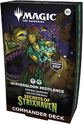 Magic: The Gathering Secrets of Strixhaven Commander Deck - Witherbloom Pestilence (100-Card Deck, Deck Box + Accessories)