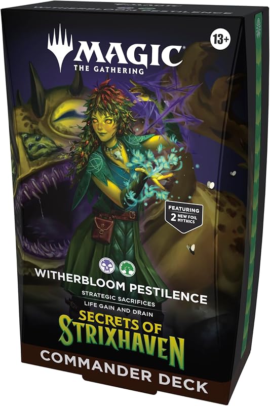 Secrets of Strixhaven Commander Deck - Witherbloom Pestilence (100-Card Deck, Deck Box + Accessories)
