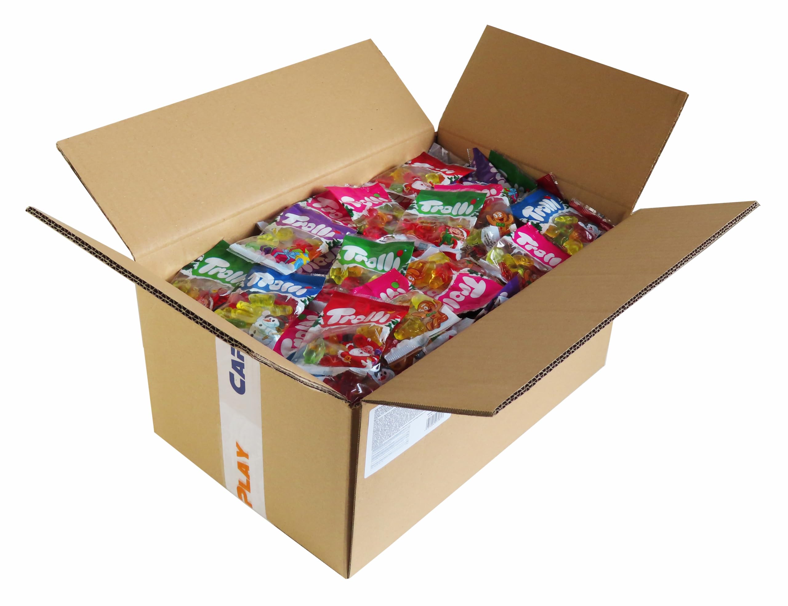 Trolli Carnival Sweets 5 kg, Carnival Candy Mix, Box with Throwing Material Carnival Remaining Stock, 250 Pieces Carnival Sweets in Individual Packaging