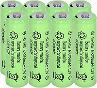 8 pacotes de baterias recarregáveis de 1,2 V AA 700 mAh Ni-MH, bateria de luz solar dupla A para luzes de corda ao ar livre, luzes de caminho