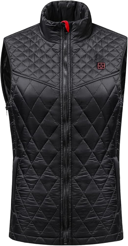 Fossean Men,Clothing,Tops, T-Shirts & Shirts,Vests Mens Gilet Weight Vests Heated Body Warmer Thick Winter Jacket for Men 9 Area Single Control Mens and Womens Winter Color Zipper Pocket Heating Clothing Vest Padded Jacket Ski Coats