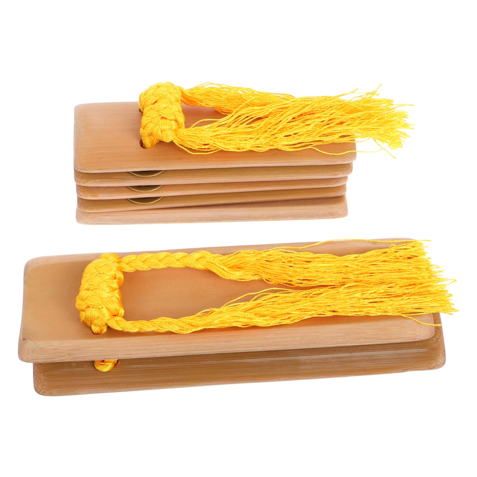 ibasenice 2pcs Bamboo Board Castanet Traditional Chinese Rhythm Instrument for Folk Music Performance