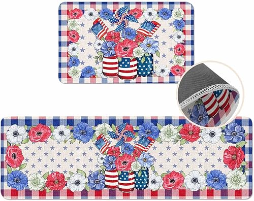 Vista 621 de Tapete de Feliz Navidad, tapete antideslizante para puerta delantera, baño, cocina, dormitorio, patio, entrada, 16 x 24 pulgadas, rojo, negro y verde