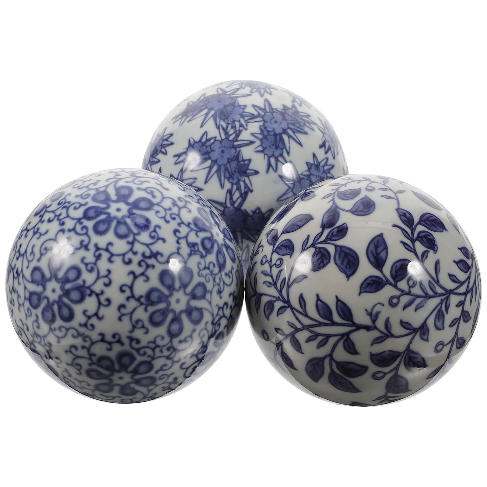 Boules céramique bleu blanc haute qualité pour vase et bassin