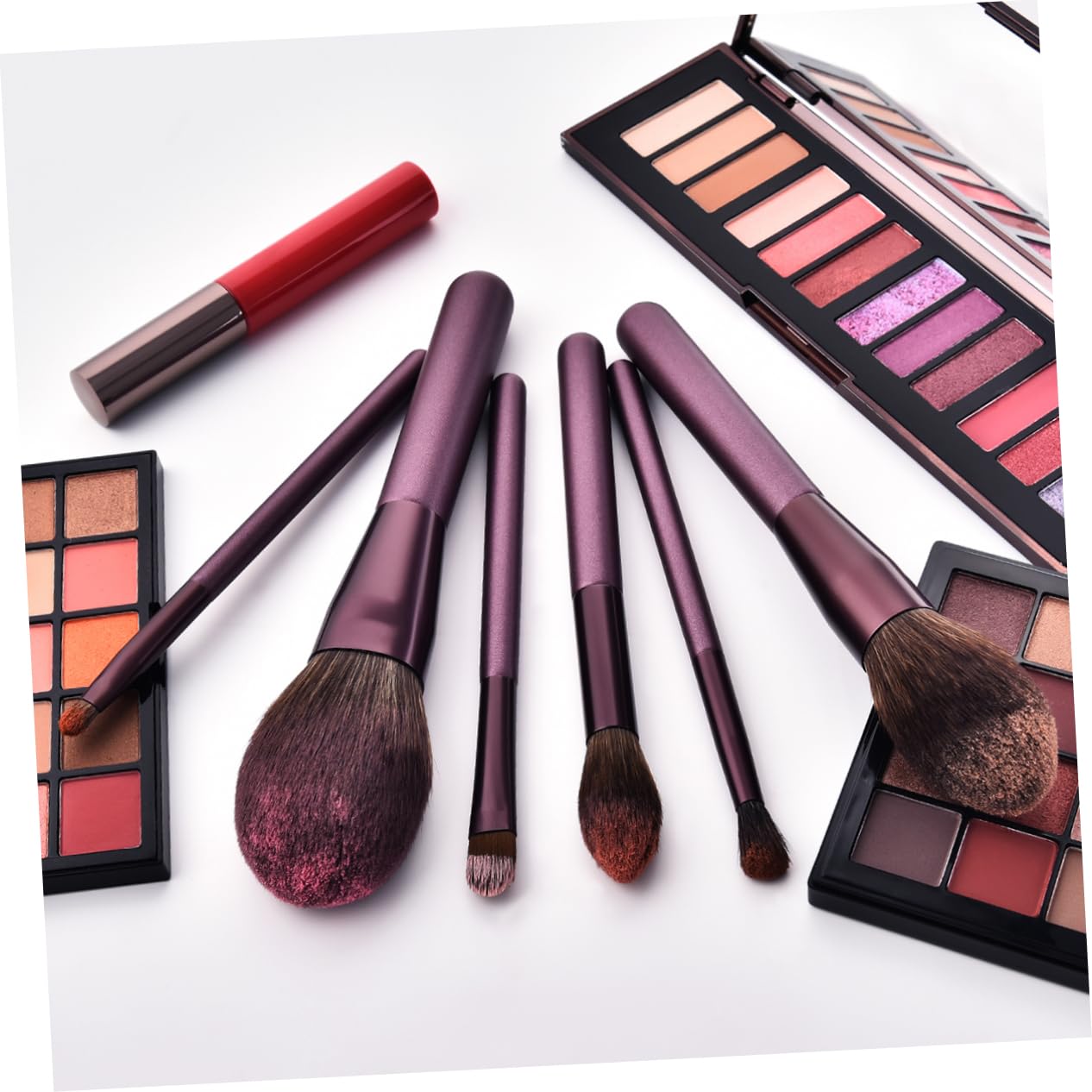 Set di Pennelli per Make-up 12 Pezzi T-12-063 in Nylon e Legno | Uso Quotidiano e Professionale, Finitura Porpora, Presa Facile, Risultato Uniforme, per Donna e Fidanzata
