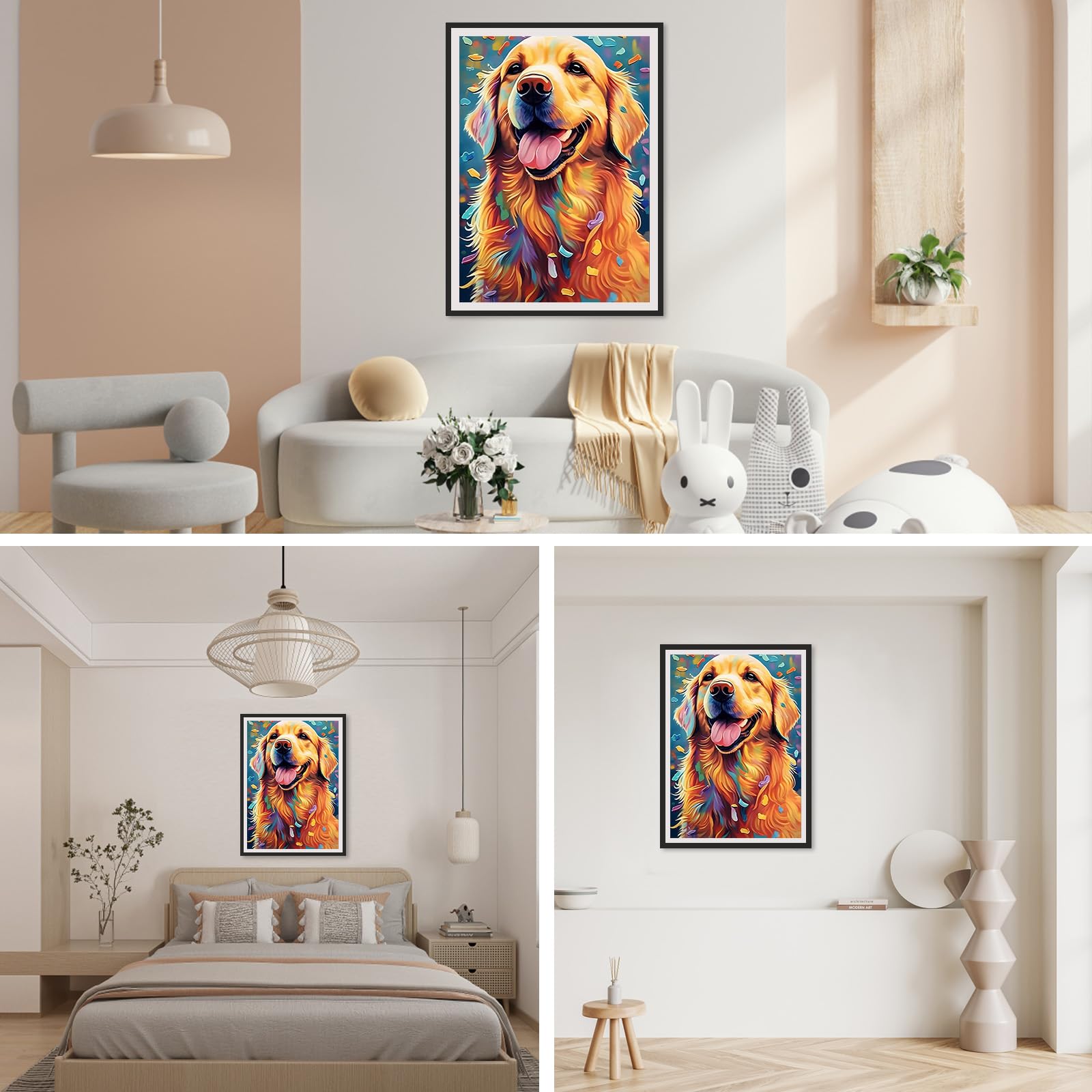 SENQAO Fox Diamond Painting Kits For Adults, Full Round Drill Gem Fox Diamond Art Kits, DIY 5D Flowers Diamond Painting Animal Diamond Art Kits Picture For Home Wall Decor 12x16inch