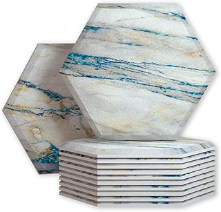 BUBOS Hexagon Acoustic Panels,Decorative Sound Proofing Padding for Wall for Recording Studio Acoustical Treatment,SoundPr...