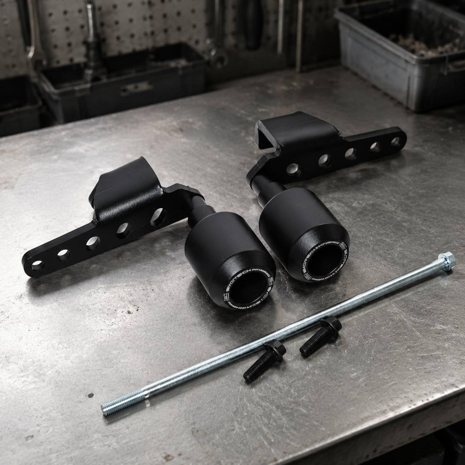 kowaku Parador de Motor para Motocicleta Barra Protectora Deslizadores Anticaída Protector de Motor Aleación de Aluminio CNC Superficie Anodizada Duradera