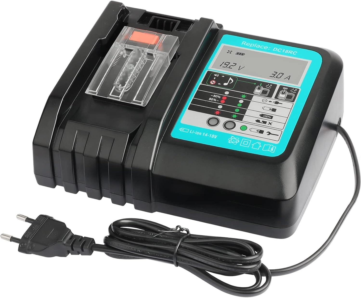 2 pièces BL1850B 18V 5Ah Batterie avec Chargeur DC18RC pour Makita 18V Batterie LXT Lithium-ION BL1860B BL1850 BL1840 BL1830, Compatible avec Radio DMR115 Makita Visseuse 18v