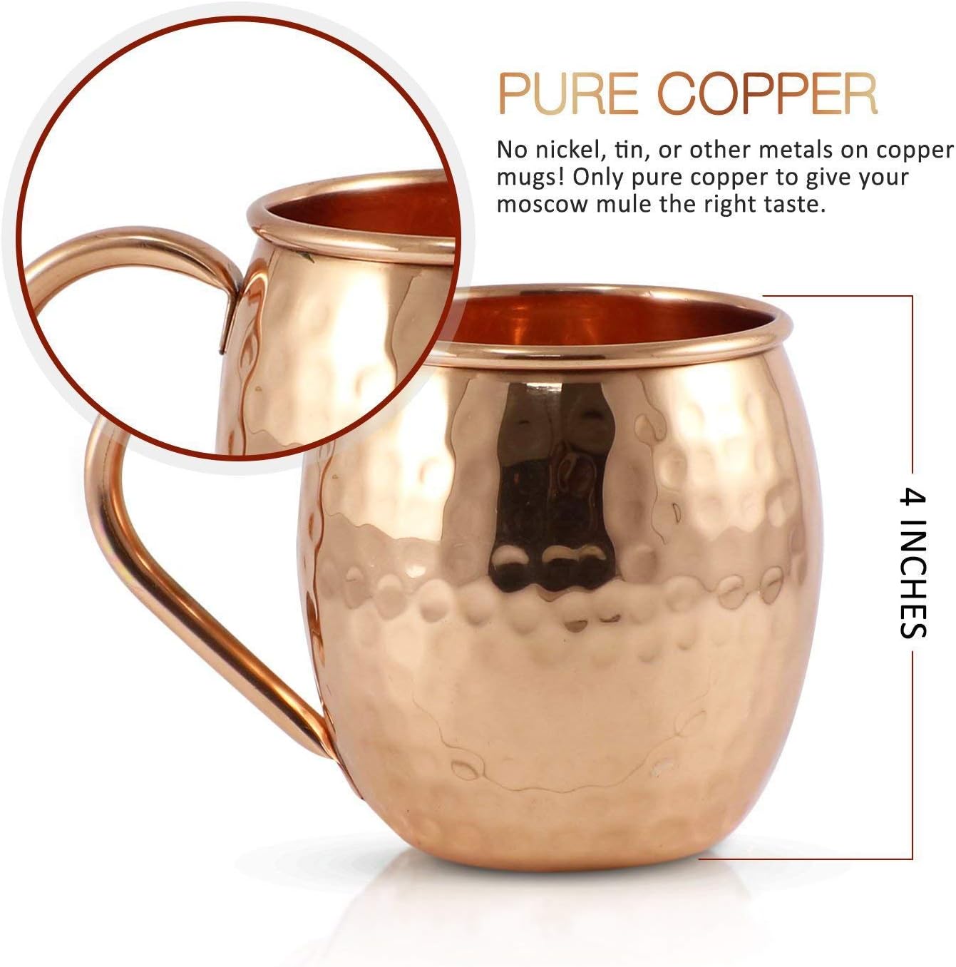 Advanced Mixology Set of 20 Pure Copper Moscow Mule Mugs by Mule Science with BONUS: Cocktail Copper 20 Straws, 2 Shot glasses and 20 coasters!