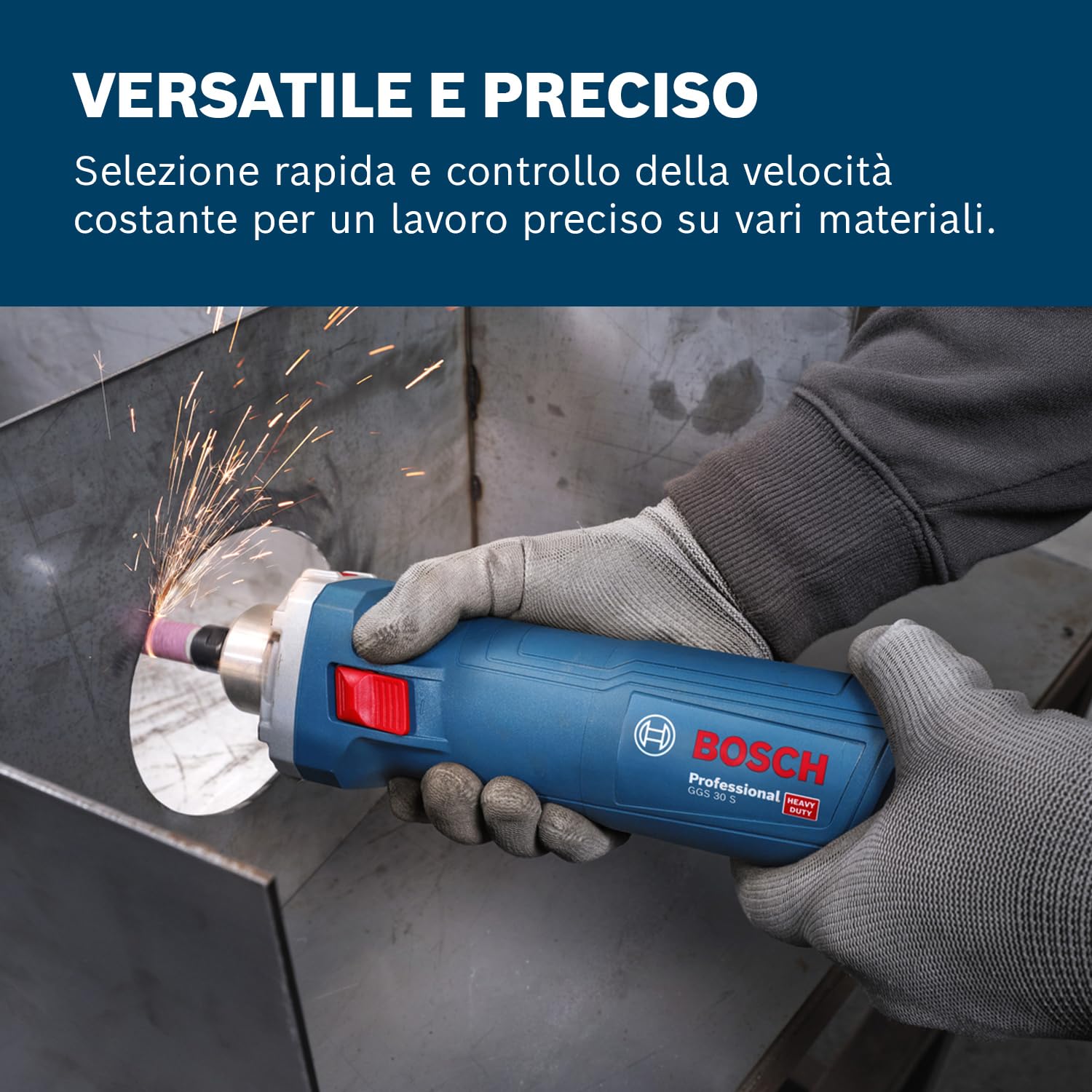Bosch Professional Smerigliatrice assiale a filo GGS 30 S (incl. chiave)
