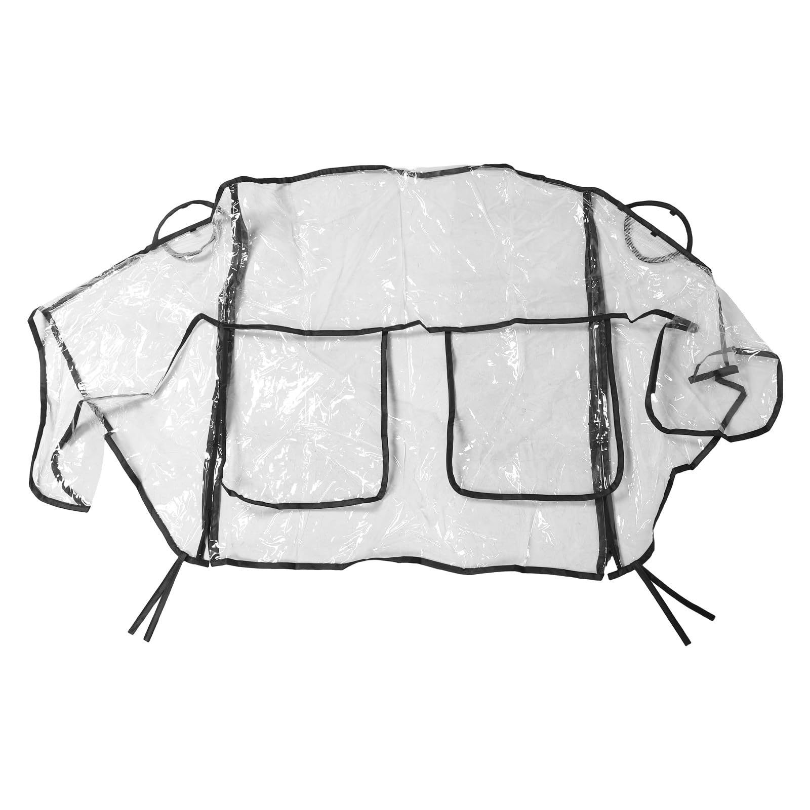 Kisangel Copertura antipioggia per passeggino doppio, scudo protettivo trasparente per passeggino affiancato, scudo impermeabile e antivento per gemellare, accessori da viaggio per neonati.