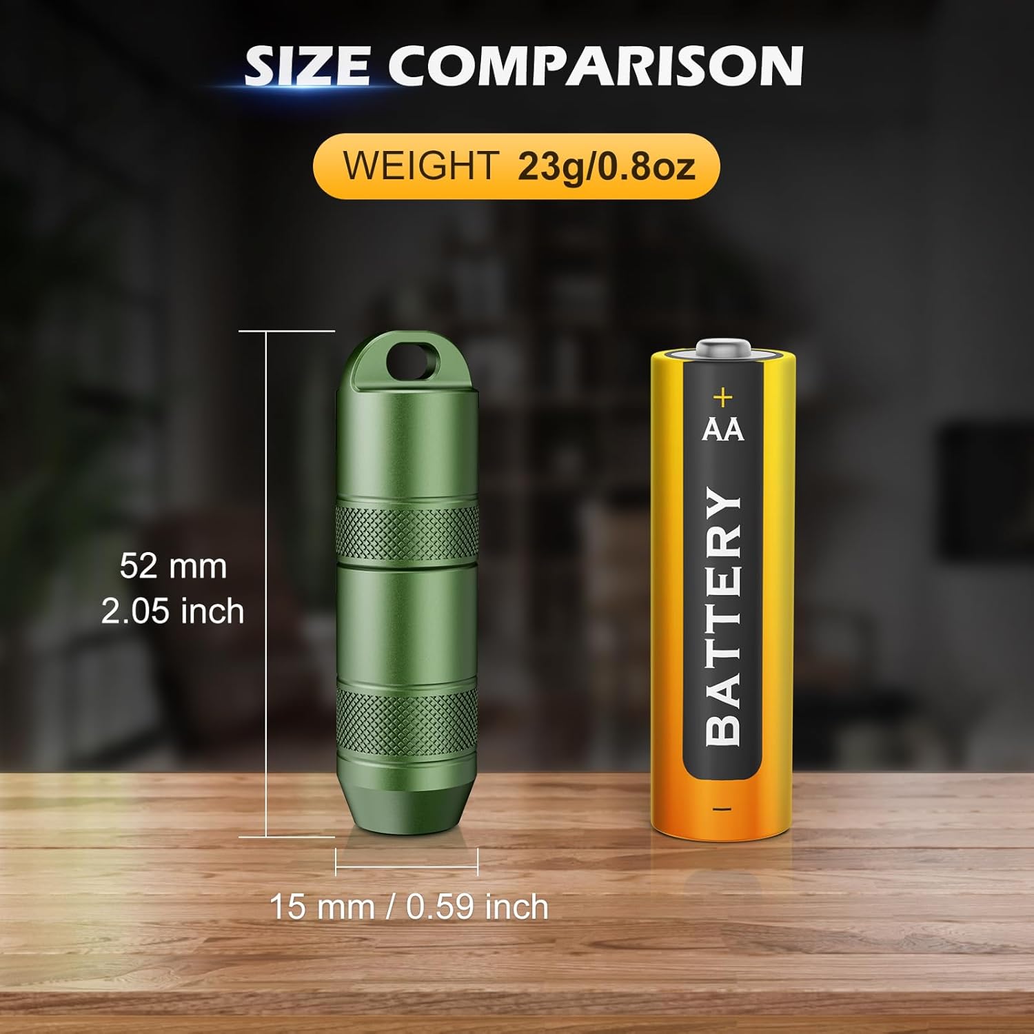[2 Pack] Rechargeable Keychain Flashlight - Quick Release, Magnetic Base, USB-C Fast Charge, Mini EDC Key Ring Light, 100 Lumens Compact Flashlight, Green