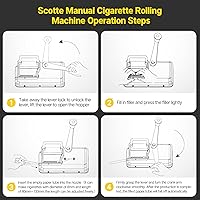 Vista 3 de Scotte máquina armadora de cigarrillos manual inyector de cigarrillos/tabaco tubo de 8mm de diámetro fabrica cigarrillos de 80-100mm de longitud
