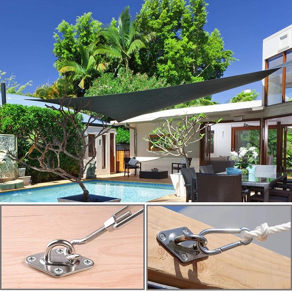 Gexmile M6 Heavy Duty Sun Shade Sail Fixing Kit Awning Attachment Set Sun Shade Sail Steel