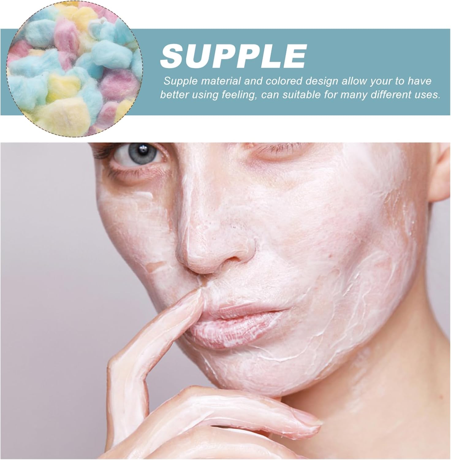Newborn Cotton Balls Soft Gentle Face Cleaning Pads for Makeup Removal Nail Polish Remover Craft Making