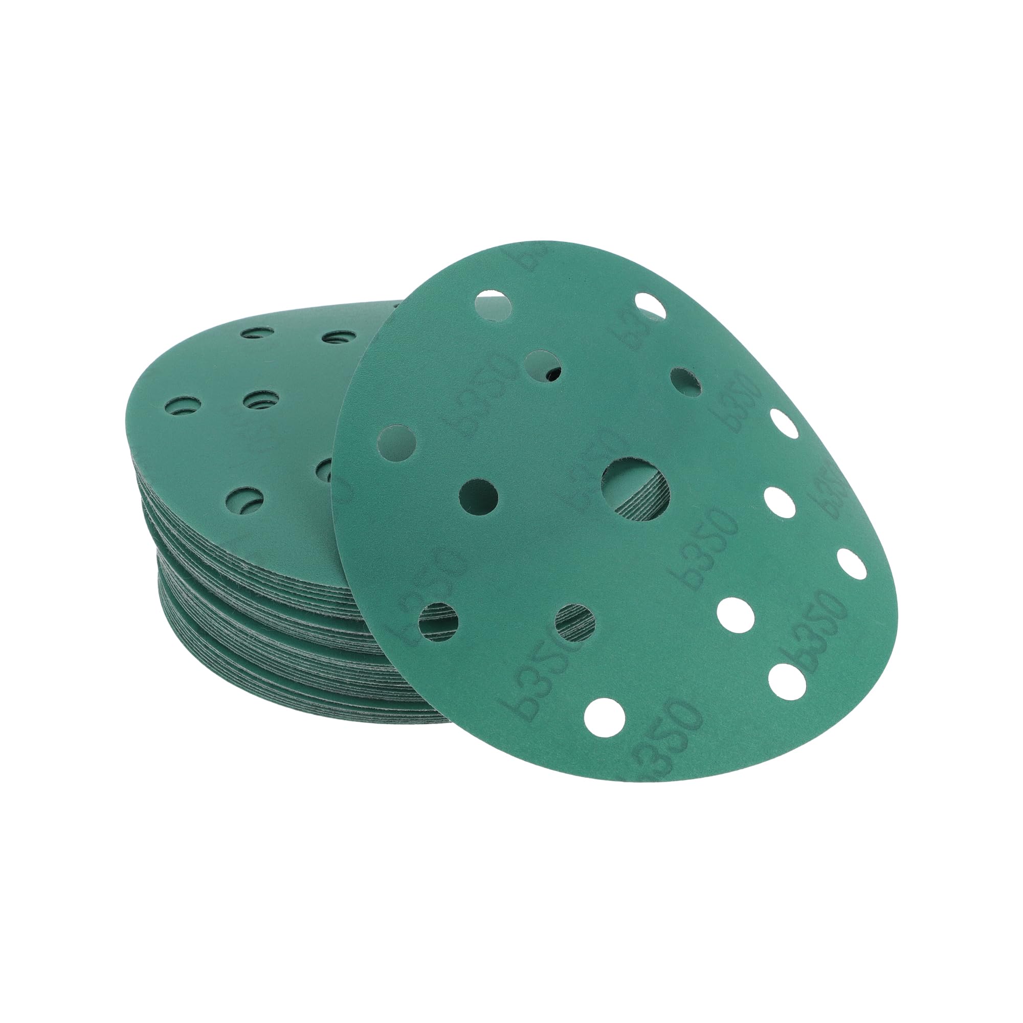 TUCKBOLD Car Sanding Discs 6inch 15 Hole 320 Grit Abrasion Resistance, Green