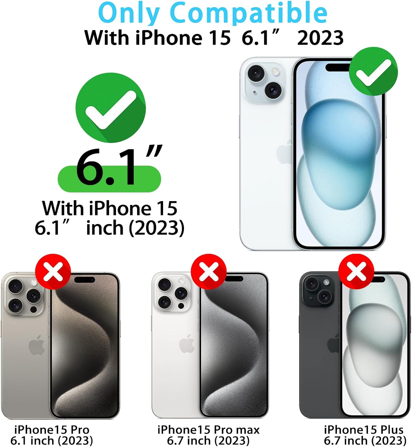 Skyseaco for iPhone 15 Case Cute Aesthetic Gingham Phone Case Soft Slim TPU Shockproof Phone Cover for Women Girls - Black - Image 2