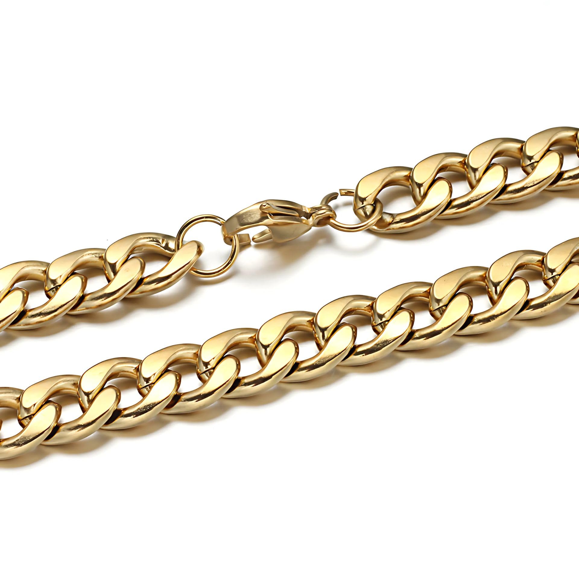 Gold Plated No-Tarnish No-Fading Stainless Steel 'GoldXcellence' 6mm Thickness Chunky Hip-Hop 24 Inch Chain Necklace For Men And Women (NK1372) 1Pc-image-43