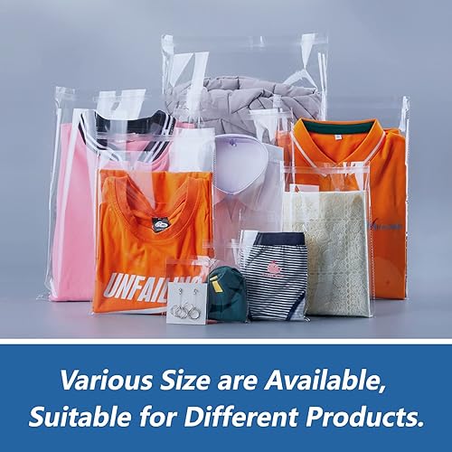 Miniatura 5 de Bolsas de celofán transparente de 8 x 10 pulgadas (500 unidades)  Bolsas de polietileno de plástico para violonchelo autosellantes  para impresiones