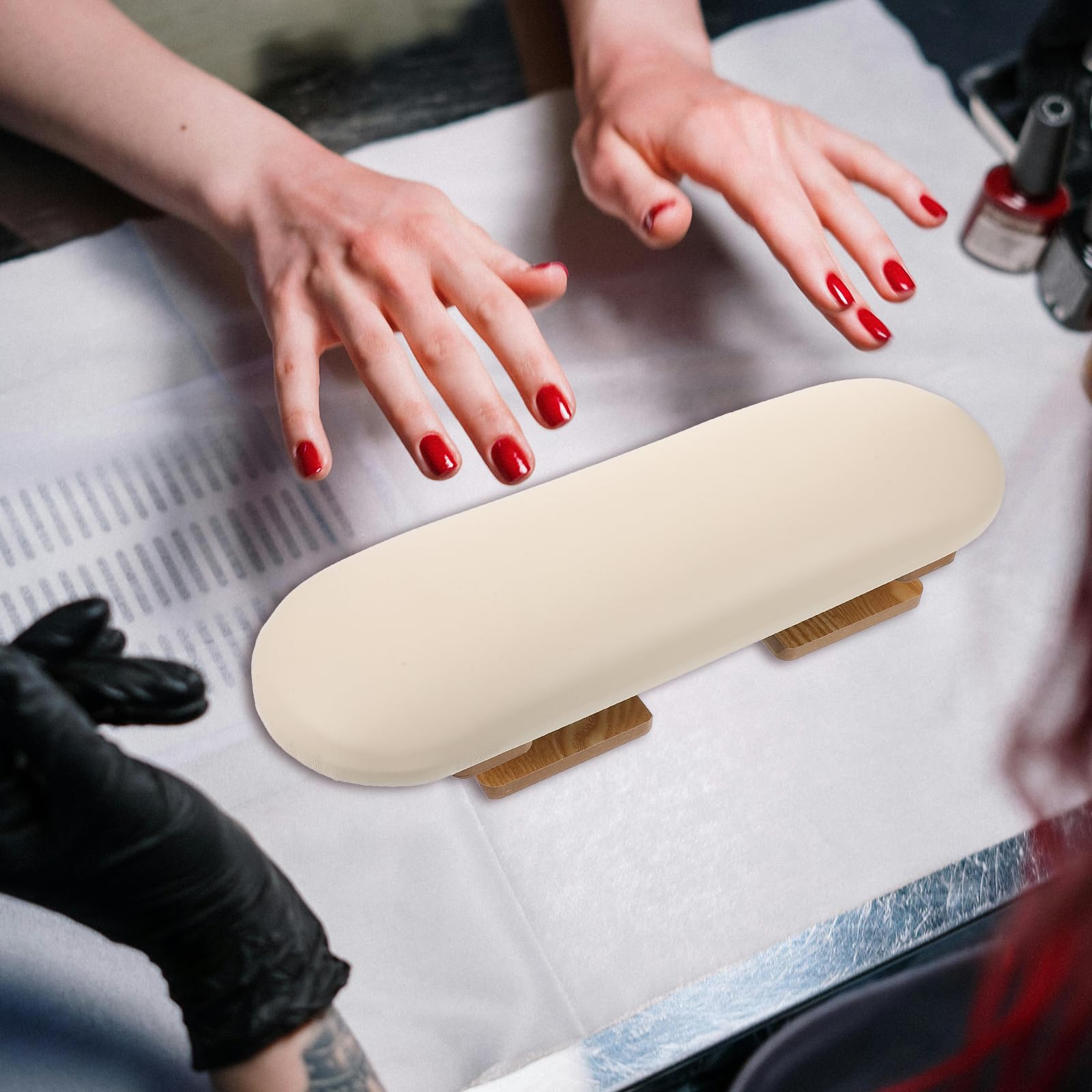 Healvian Repose Main Ongle Prothésiste Ongulaire Pliable Support De Bras Pour Manucure 15.35 X 5.51 X 4.72 Pouces Pour Salon Et Usage Domestique Nail Art