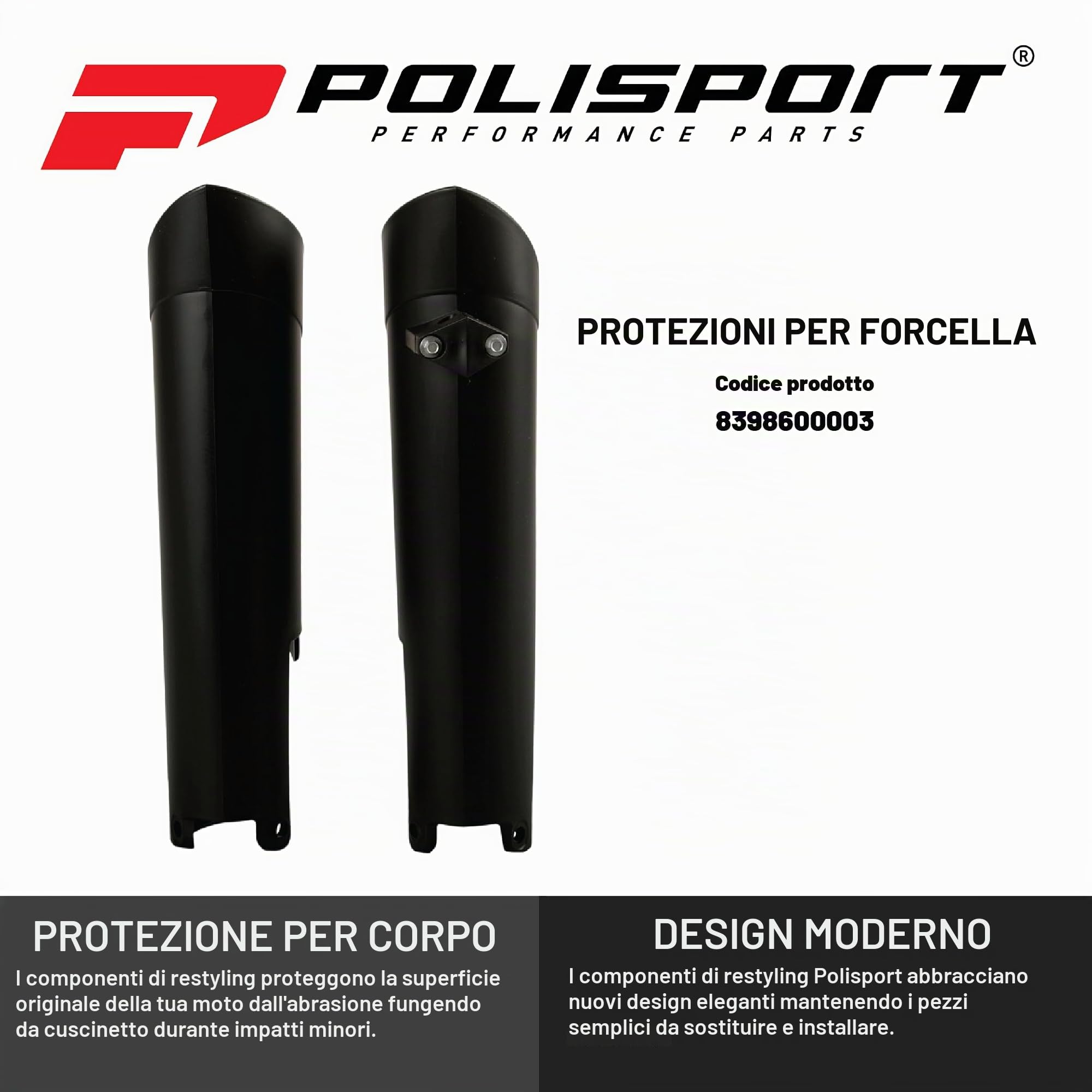 Protezioni di Forcella POLISPORT Nero KTM SX/SX - F - Nuovo