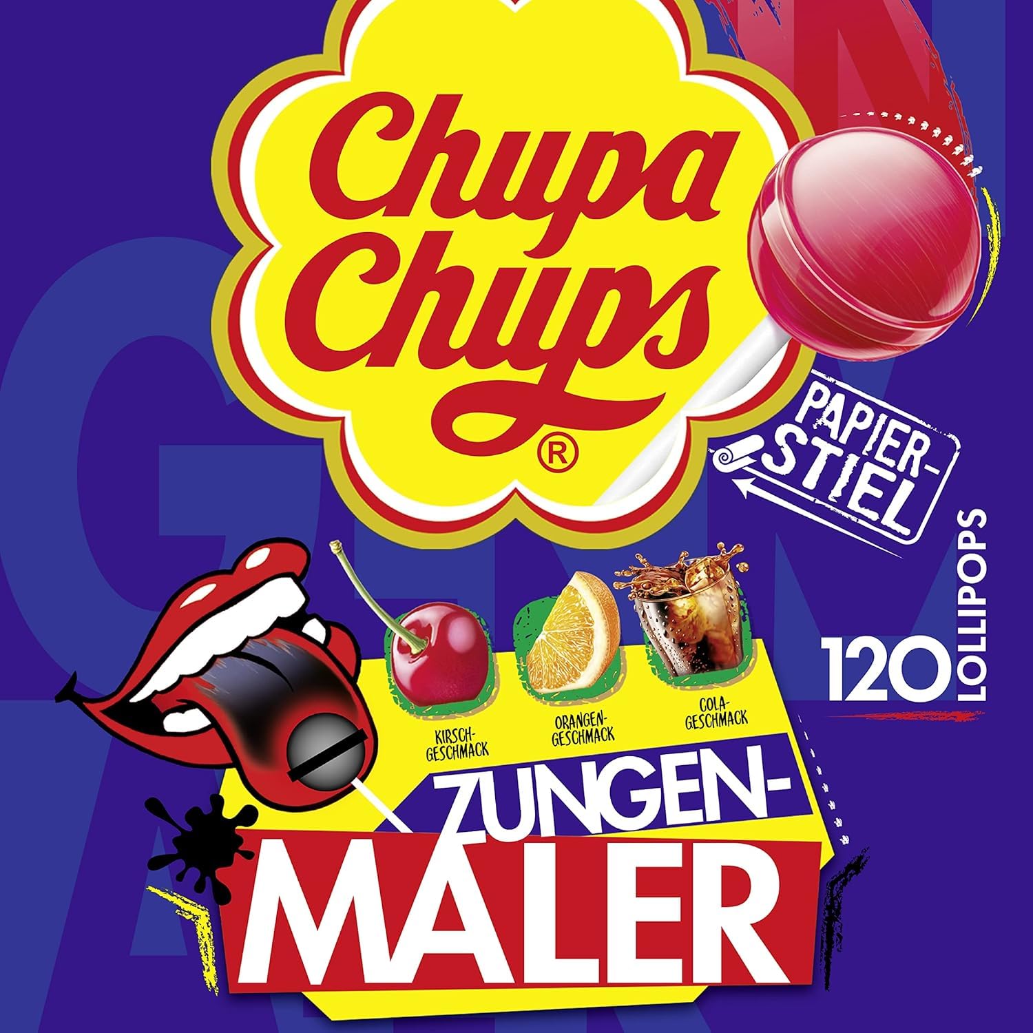 Chupa Chups Graffiti Lizaki barwiące język 120szt
