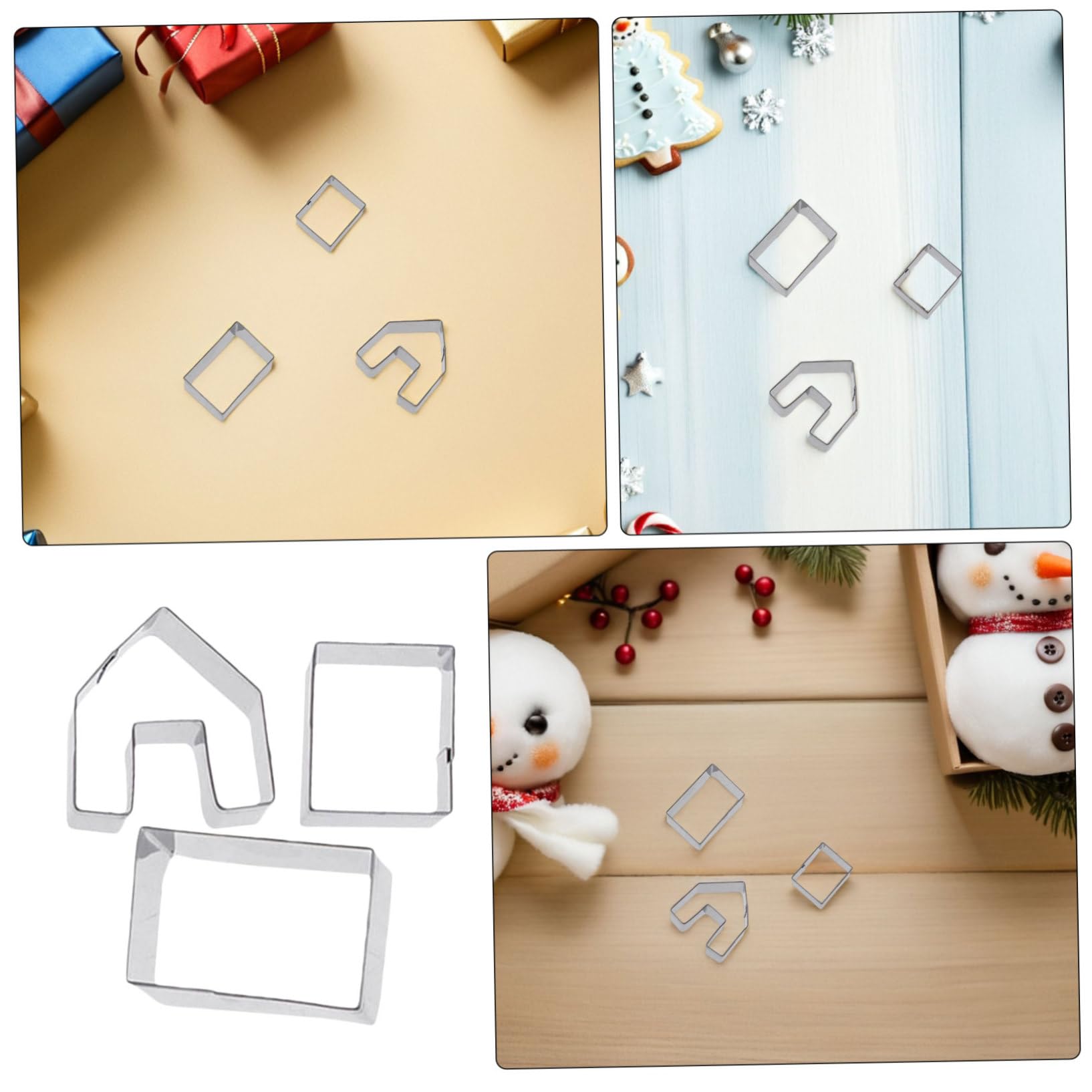 HEMOTON 5juegos Molde para Pastel Casa de Jengibre Molde para Galletas Navideñas Cortador de Galletas de Casa de Jengibre para Decorar Pasteles Navidad