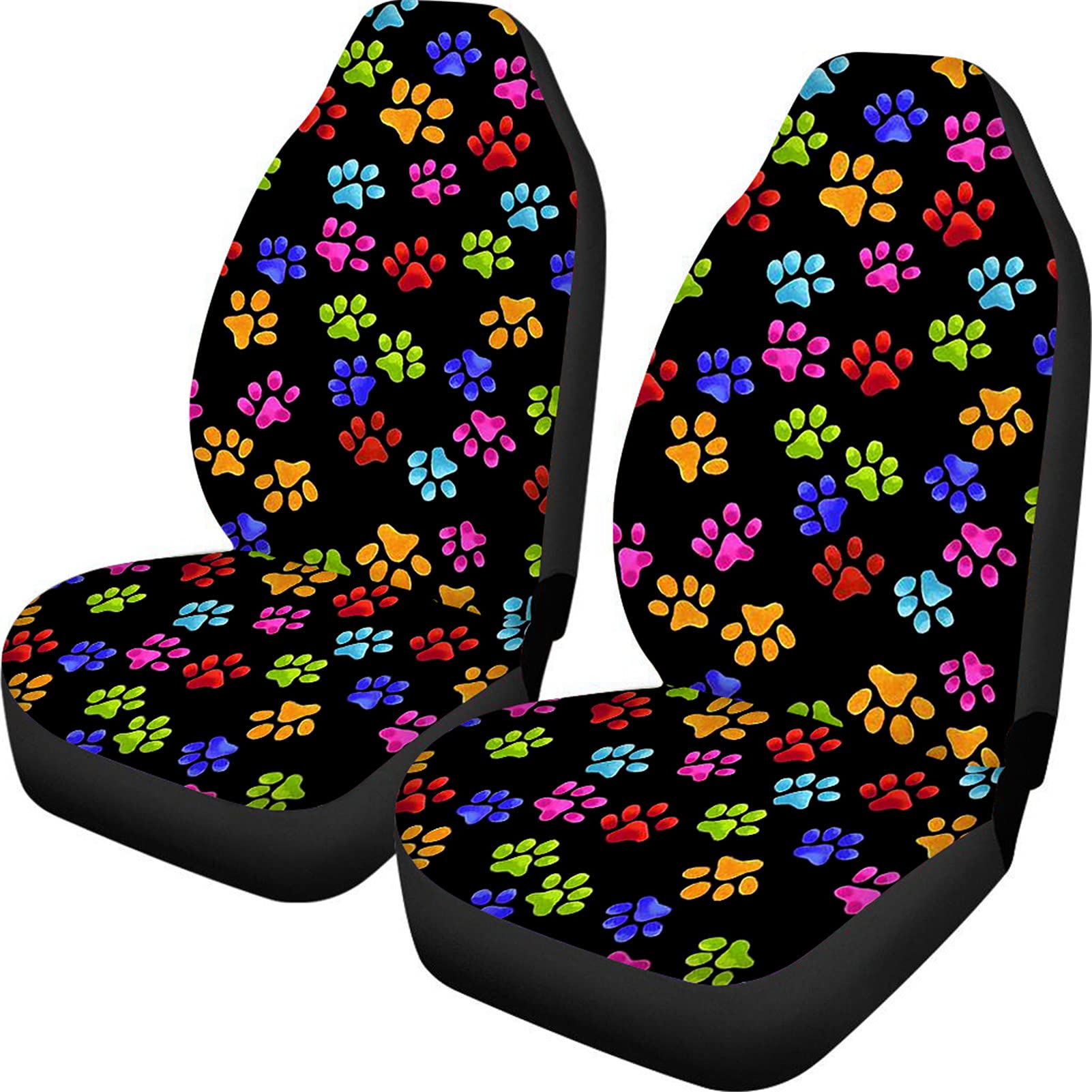Showudesigns Universal Car Seat Cover Full Set Flower Bee Print Front Seat Covers 2 pc Protector Car Mat Covers, Fit Most Vehicle, Cars, Sedan, Truck, SUV, Van Yellow — view 15