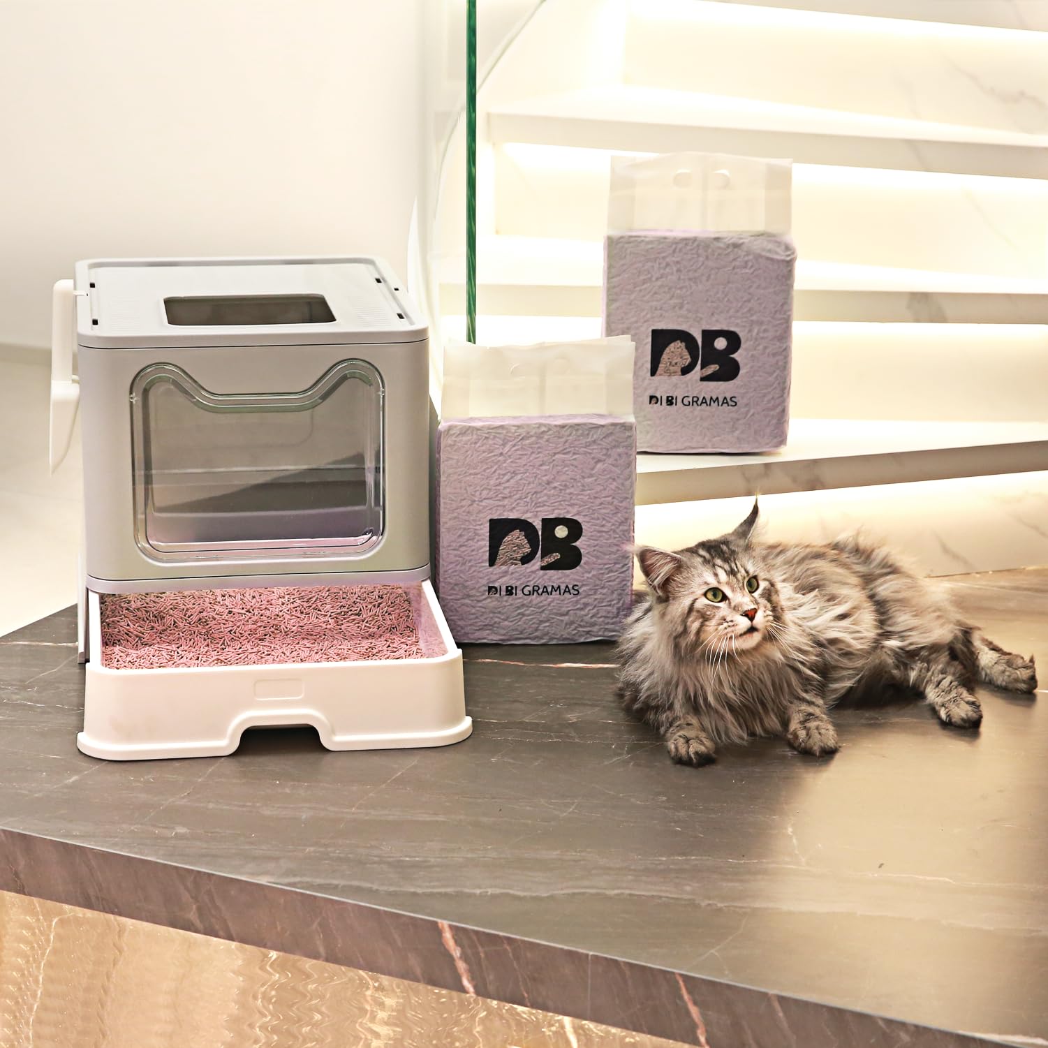 Staubfrei, absorbiert schnell Gerüche, natürliches Tofu-Katzenstreu, 10,9 kg