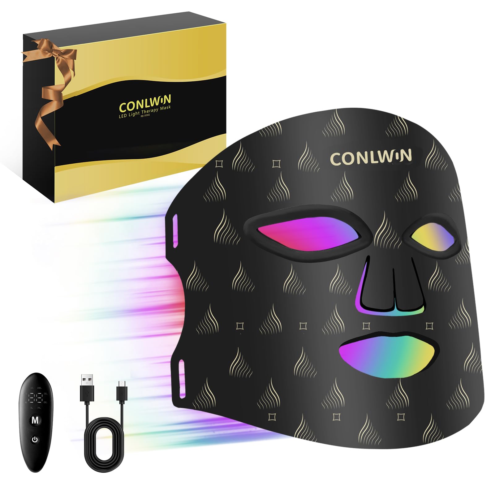Red Light Therapy Mask for Face 8 Modes Ultra Lightweight Red Light Mask with 850nm Near Infrared 2000mAh