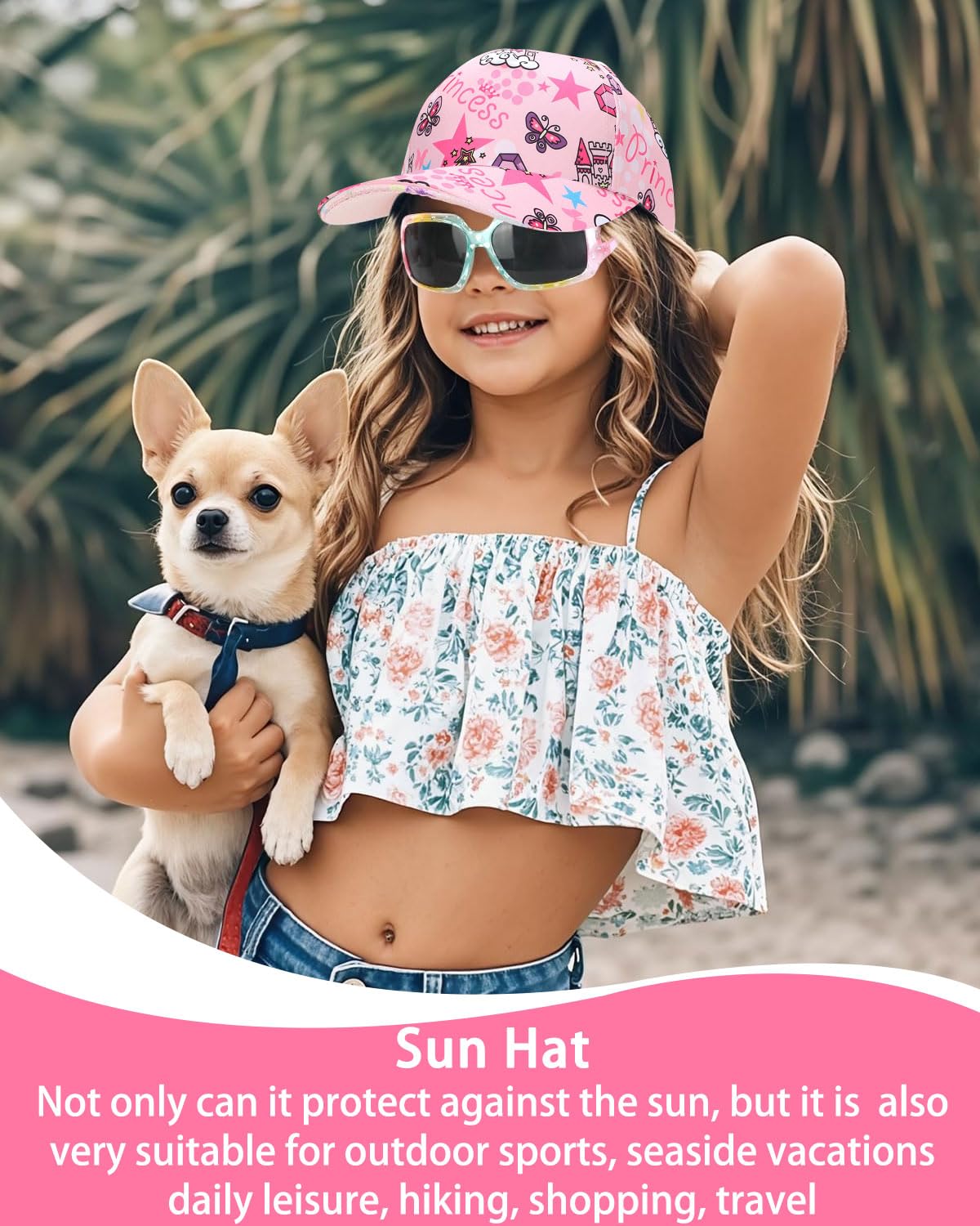 gorra niña,visera niña,Gorra de Béisbol para Niñas, Linda Gorra Béisbol Ajustables Transpirable Gorra de Verano para Deporte Vacaciones Playa,gorro niña 3 años,gorro niña 4 años