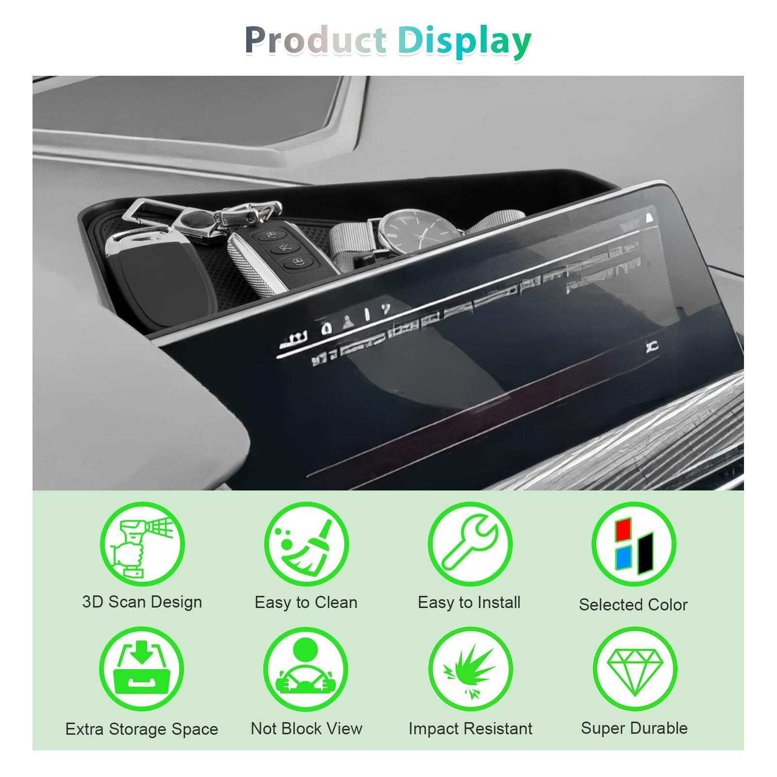 GAFAT Compatibile con BMW Serie 1 F40/Serie 2 F44 2019-2023 2024 Vano Portaoggetti Console Centrale, Serie 1 F40 Serie 2 F44 Posteriore dello Schermo Organizer Vassoio, Accessori Serie 1 F40