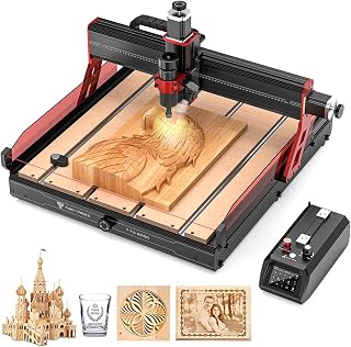 Twotrees TTC6050 600x500x100mm Arbeitsbereich 500W CNC Fräsmaschine | 3-Achsen Graviermaschine der Kugelgewindetrieb Linearführung, GRBL, 2.4G Hz WLAN, für Holz, Aluminium, Copper, PCB, Metall