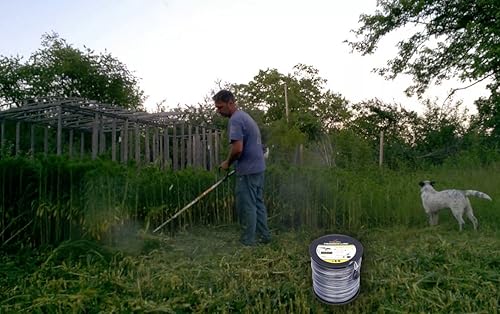 Miniatura 4 de A ANLEOLIFE 5 libras de bobina de línea cuadrada resistente de bordeadora (0.095 pulgadas x 1280 pies) con cortadora de regalo