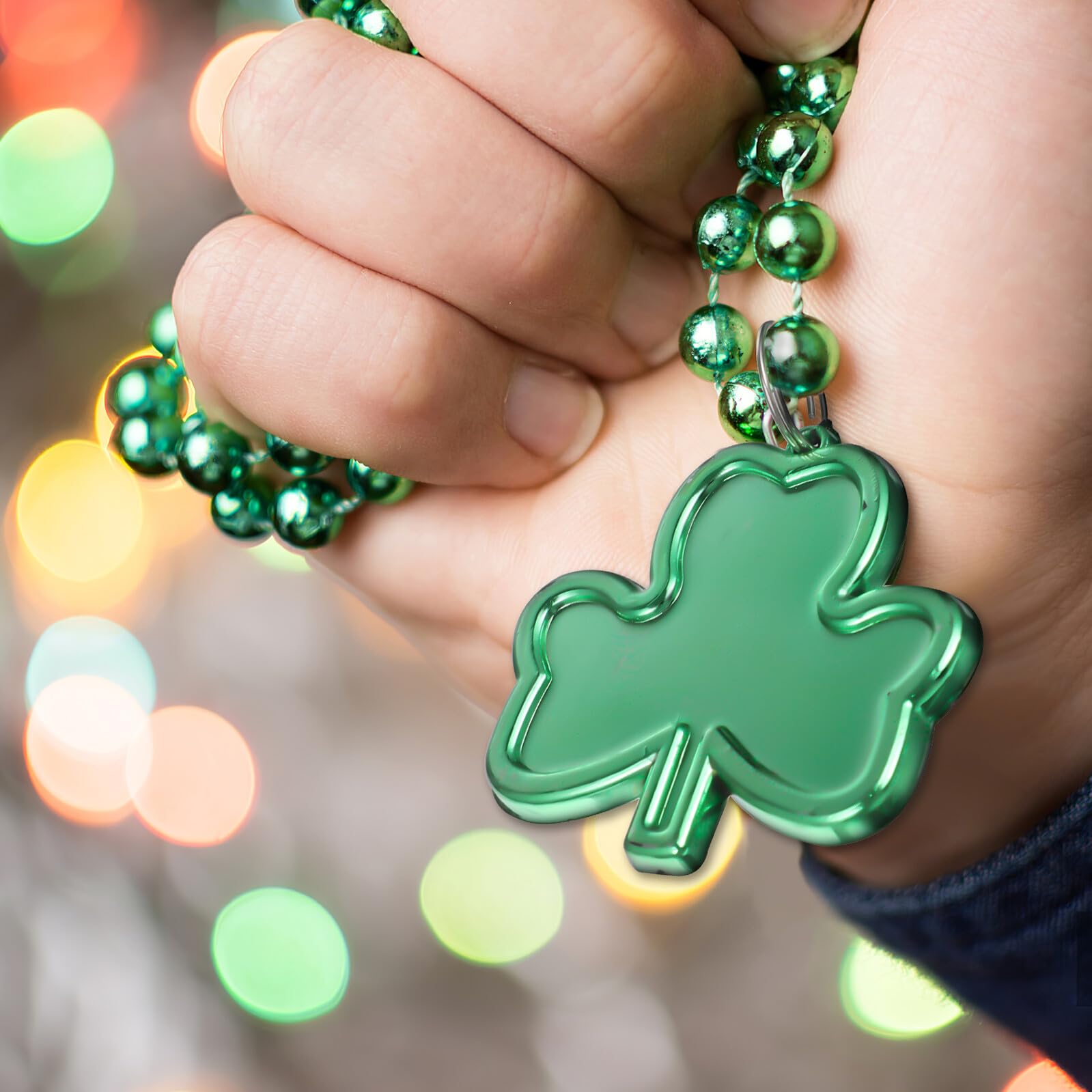 Set 91 Pezzi Oggetti di Scena per Feste di San Patrizio con Occhiali, Fasce per Chioma, Collane e Braccialetti Trifoglio, Adesivi Decorativi, Accessori per Travestimenti