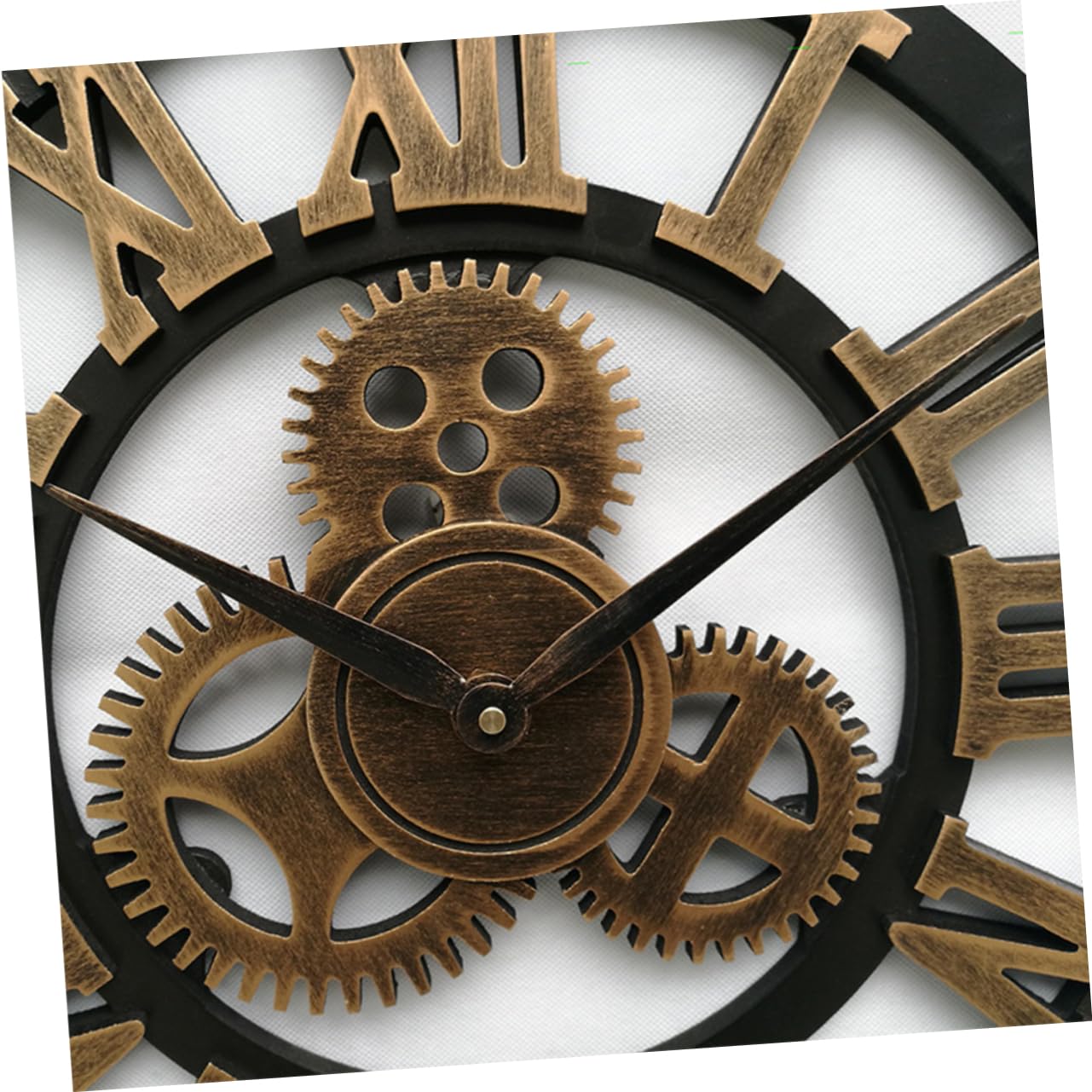 ABOOFAN 34cm Retro Wanduhr aus Metall im Industriedesign mit Zahnradmotiv Dekorative Hängeuhr ohne Batterie für Wohnzimmer Küche Schlafzimmer