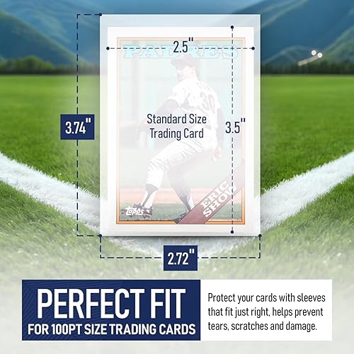 Vista 34 de Fundas de centavo prémium para tarjetas de intercambio, fundas suaves para tarjetas de béisbol, funda de plástico ultra transparente para tarjetas