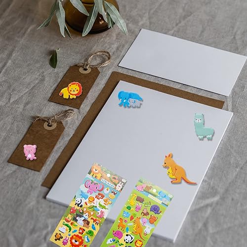 Miniatura 5 de Calcomanías 3D para vehículos hinchados para niños pequeños, 4 paquetes de calcomanías lindas para camiones para niños, calcomanías reutilizables