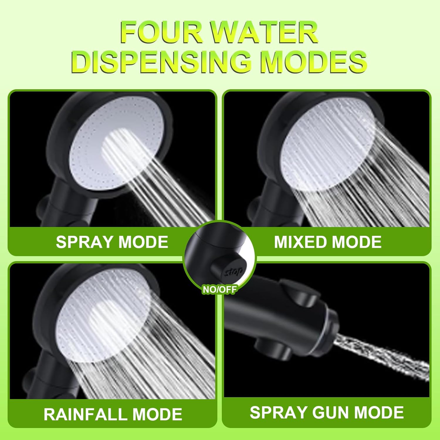 Upgrade Portable Camping Shower, 6000mAh Rechargeable Electric Shower Pump with Intelligent Digital, Waterproof Shower Pump with Handbag, Filtered Shower Head for Camp, Hiking, Car Washing, Pet Bath