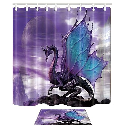 Fabric Shower Curtain With Matching Bath Rug Amazon Com
