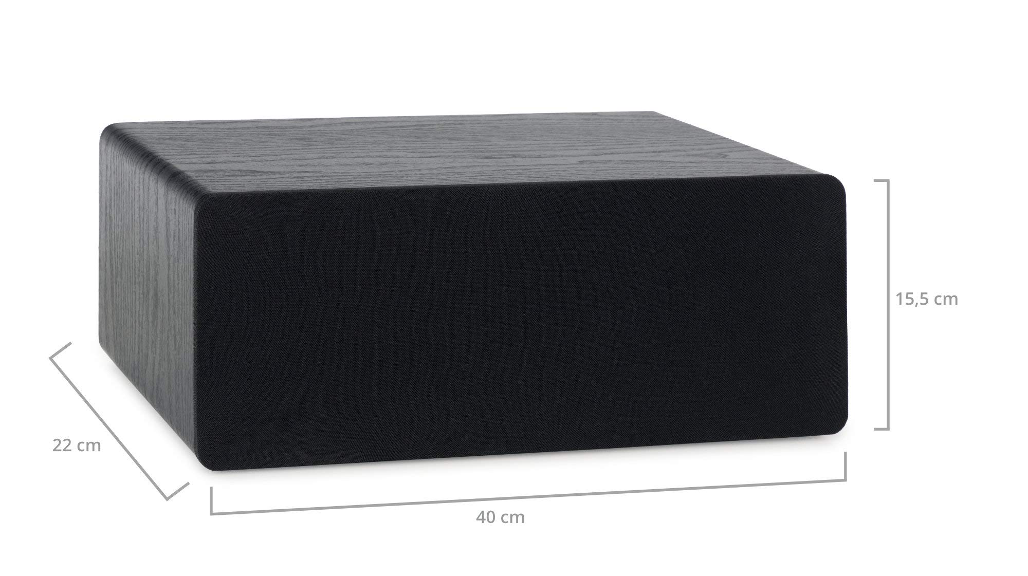 McGrey CS-440 BK Set Diffusori da Scaffale - Coppia Satelliti HiFi Multifunzionali per Sistema Surround, Musica e Home Cinema - Diffusori Center Full-Range a 2 Vie con 40W RMS - Nero