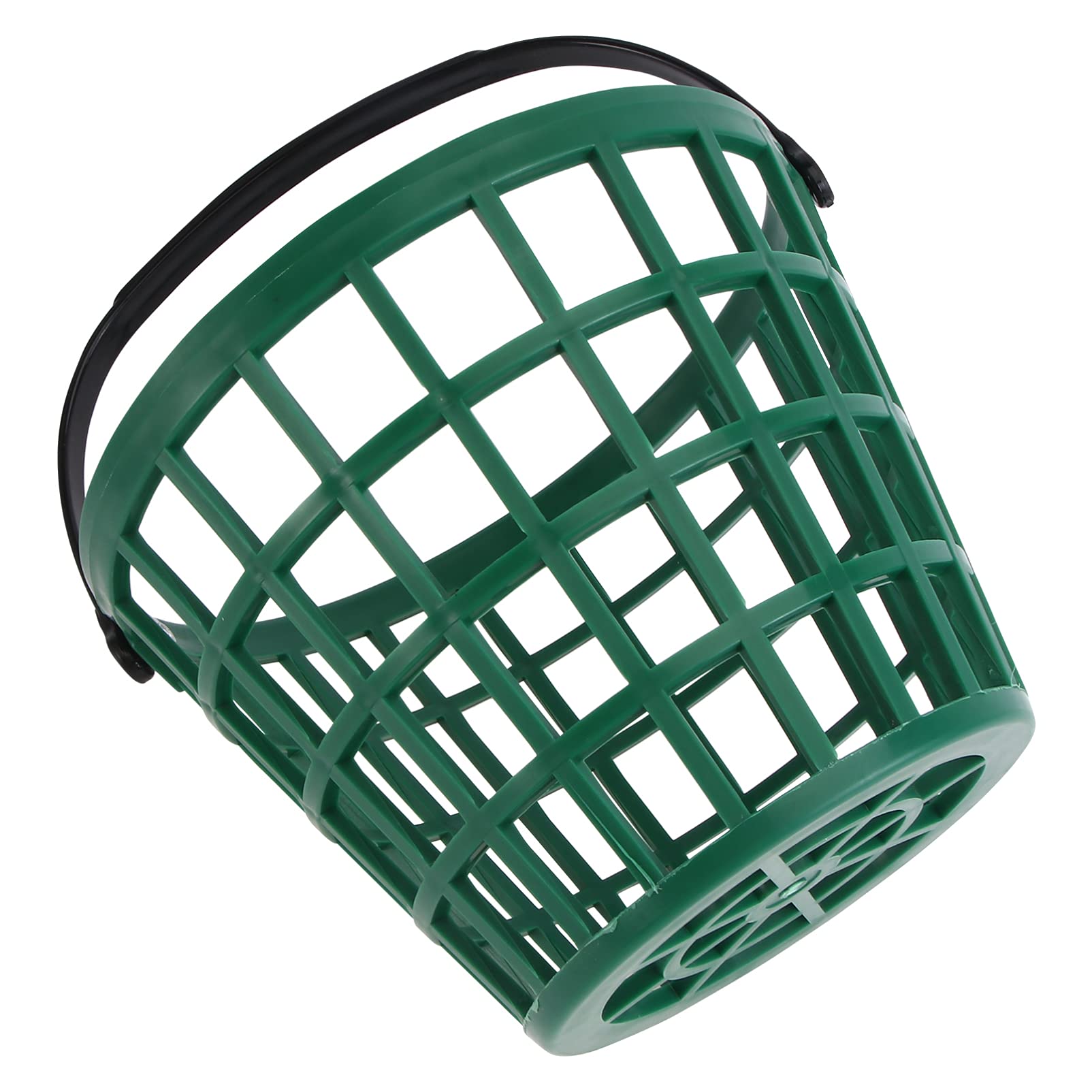 BESPORTBLE Golf Ball Basket Ball Bucket Hollow Basket Ball Basket Pick- up Basket Golf Ball Container Golf Carry Basket Golf Bucket Accessories 1Pc (Green, Can Pack 50Pcs)