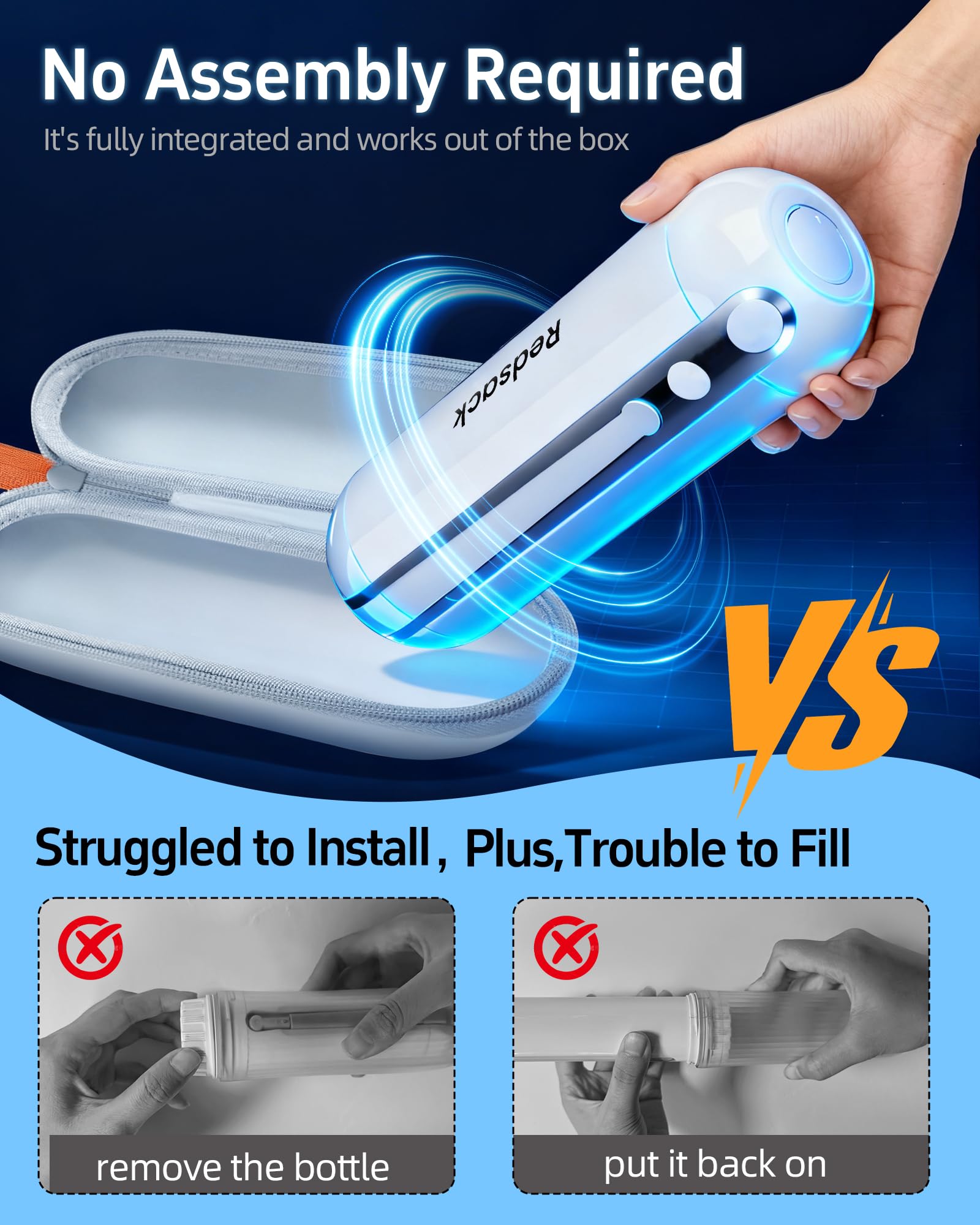 Bidé portátil eléctrico para viajes, botella de higiene íntima por USB-C | Pulverizador, depósito de agua plegable de 200 ml (6,8 oz) para acampada, 2000 mAh, cuidado personal para hombres y mujeres.