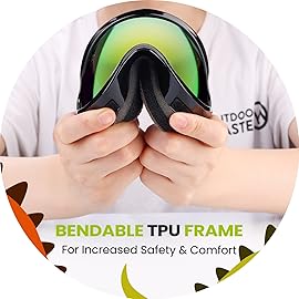 OutdoorMaster Kids Ski Goggles, Snow Goggles for Boys & Girls with 100% UV Protection - VLT 13.3%