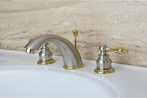 Miniatura 2 de Kingston Brass KB979AL - Grifo victoriano de baño extendido, centro ajustable de 8 pulgadas, níquel cepilladolatón pulido