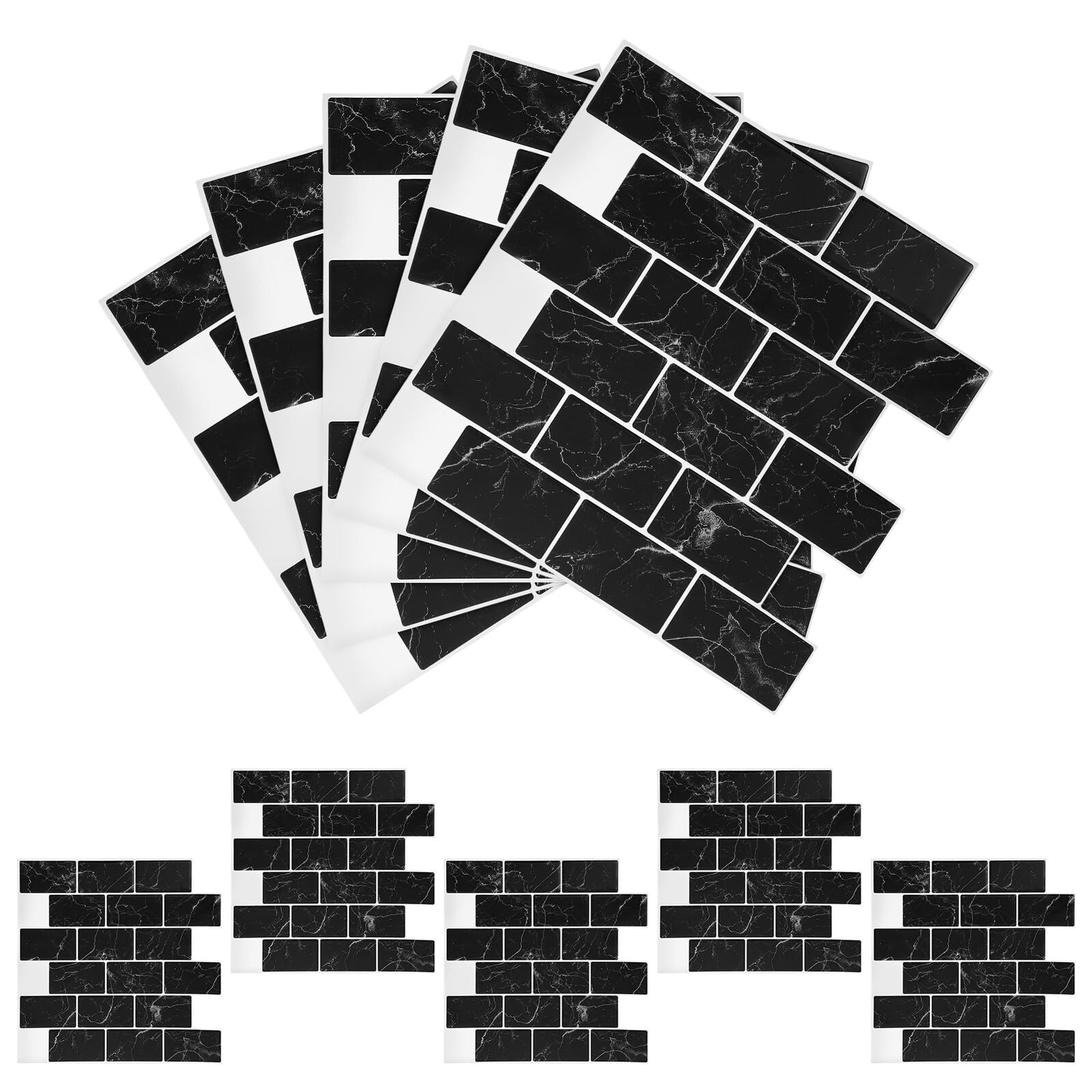 Autocollant faux brique étanche et amovible protection murale en lot de 10