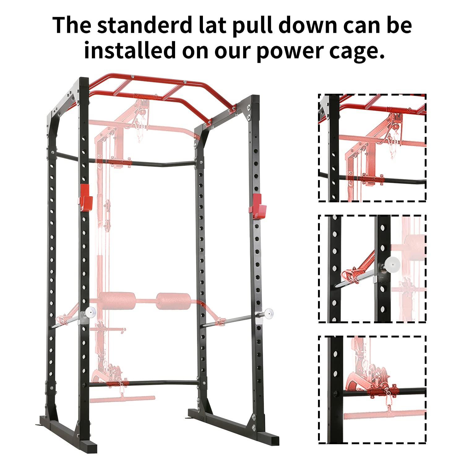 blh, Power Cage Squat Rack Cage with 2021 Upgraded Galvanized Safety