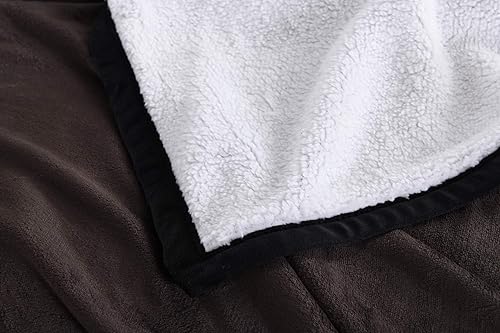 Miniatura 4 de MarCielo Manta sherpa de cama, manta de vellón de sherpa manta de tiro súper suave manta de terciopelo peluche de terciopelo, Microfibra, King