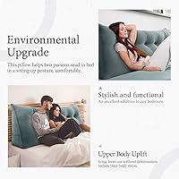 Vista 87 de Triangular Reading Pillow Wedge Headboard Back Support Pillow for Sitting up in Bed Daybed Bolster Backrest Couch Sofa Corner Cushion Medium Velvet